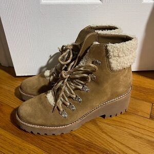 Dolce Vita Hanley Tan Suede Ankle Boots booties